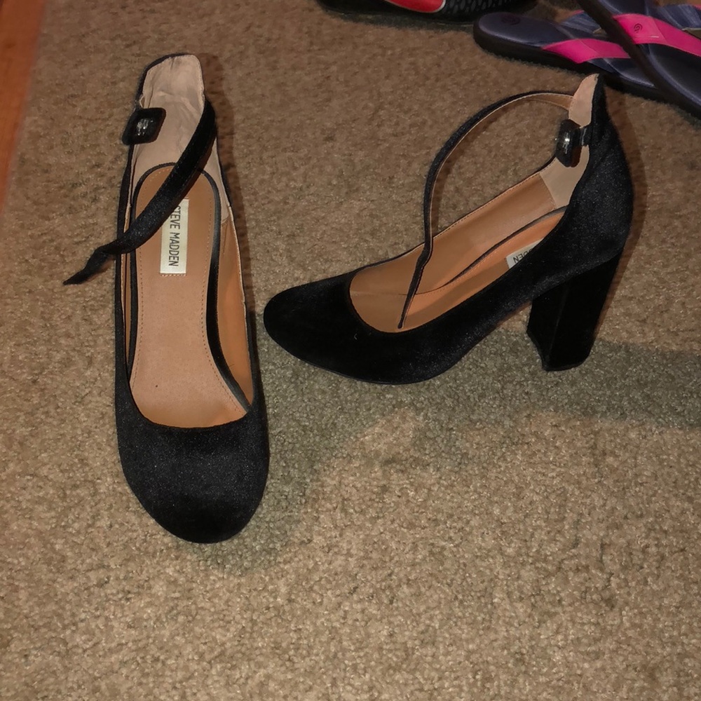 Black Velvet Heels